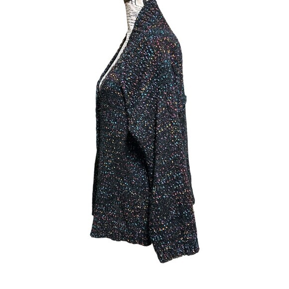 Habitat Sweater Womens Large Black‎ Long Sleeve Wood Button V-Neck Cardig… - Picture 2 of 7